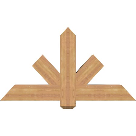 Ekena Millwork Kennewick Timber Gable Bracket, Western Red Cedar, 48"W x 26"H x 5 1/2"D x 5 1/2"F, 13/12 Pitch GBW048X26X0606KEN00SWR